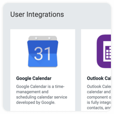 Buscar Calendario de Google entre las demás integraciones de DeskTime